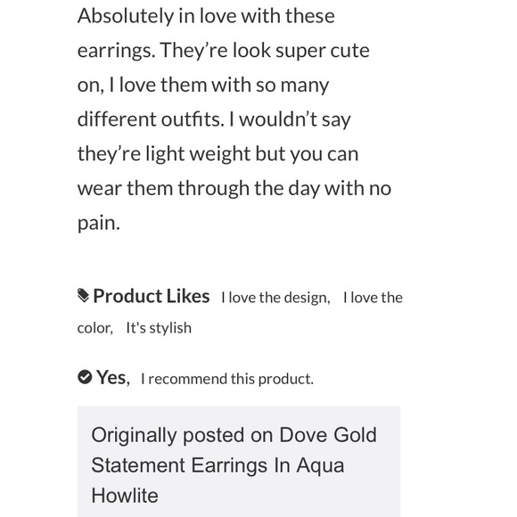 Kendra Scott Dove Statement Earrings Aqua Howlite - Picture 3 of 4